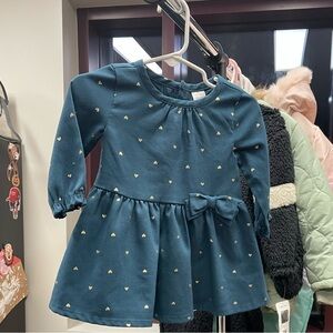 Carters blue and gold dress and bloomers